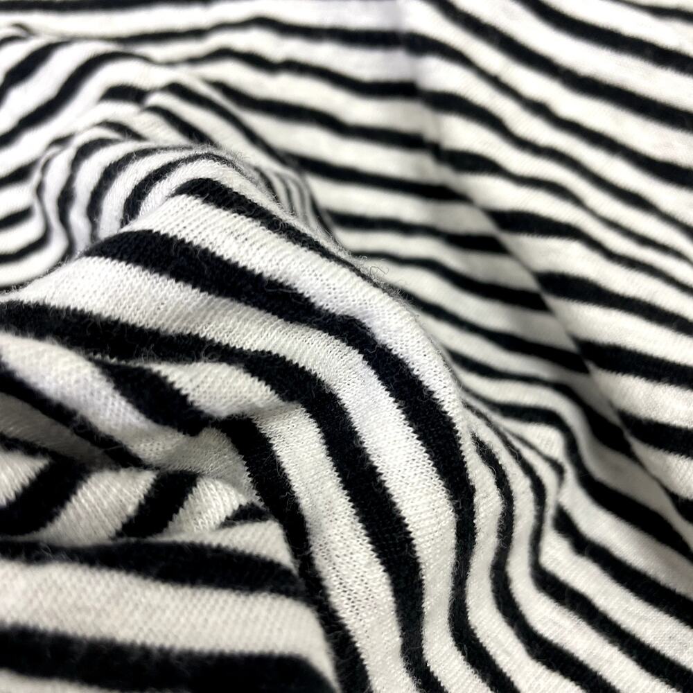 Frame Linen Classic Striped T-Shirt M Black White Crew Neck - Picture 10 of 15